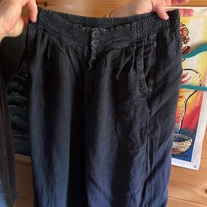 Faherty Linen Wide Leg Pants